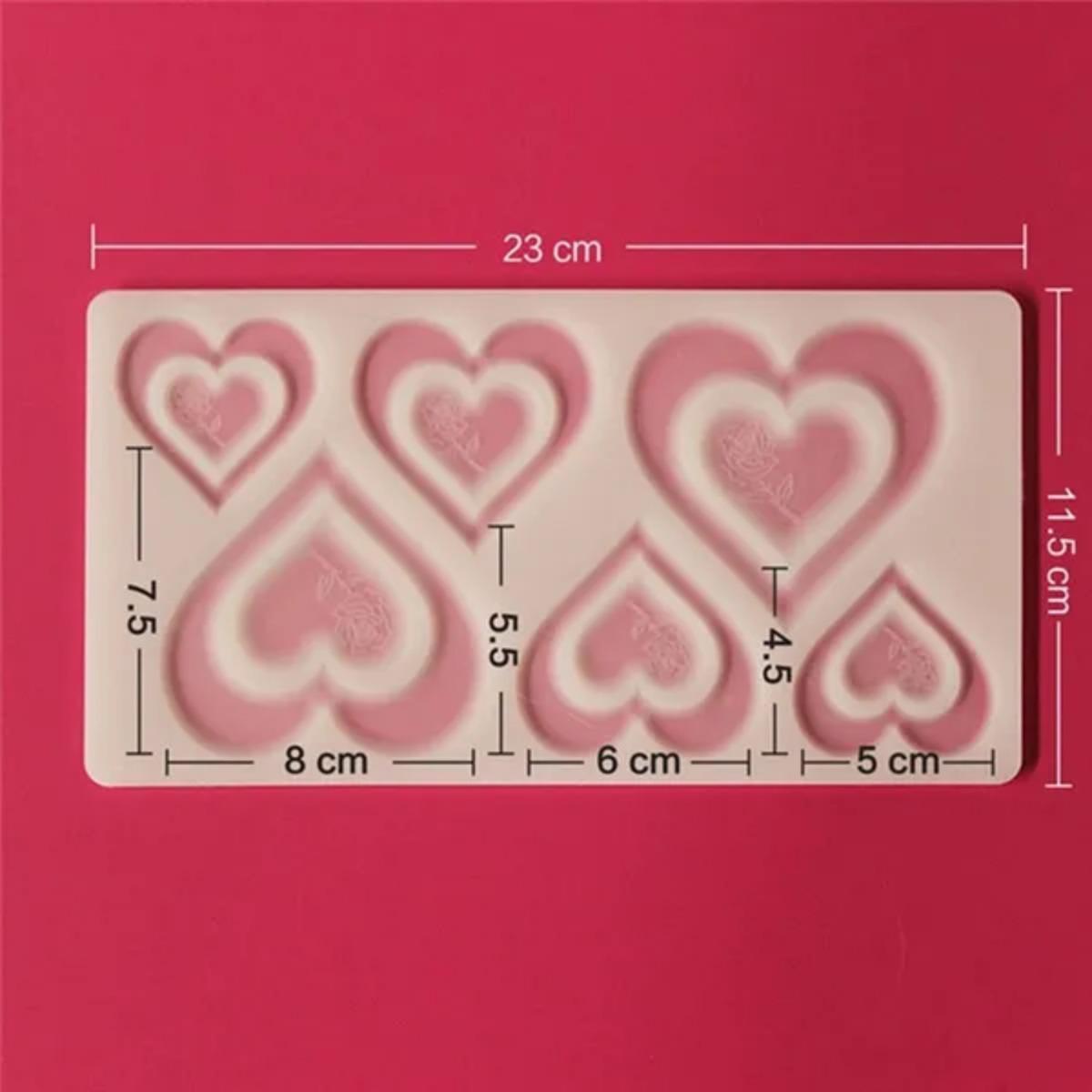 

1 Pc Silicone Heart Shape Chocolate Mould Cupcake Cookies Mold Cake Decorating Tools чистый
