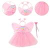 Girl Princess Fairy Costumes Includes Fairy Skirt Wing Fairy Wand Headband for Birthday Party Costume Girl Fairy Costume