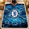 Flannel BlanketChelsea FC Warm Soft Throw Blanket for Indoor Sofa Bed Living Room Use