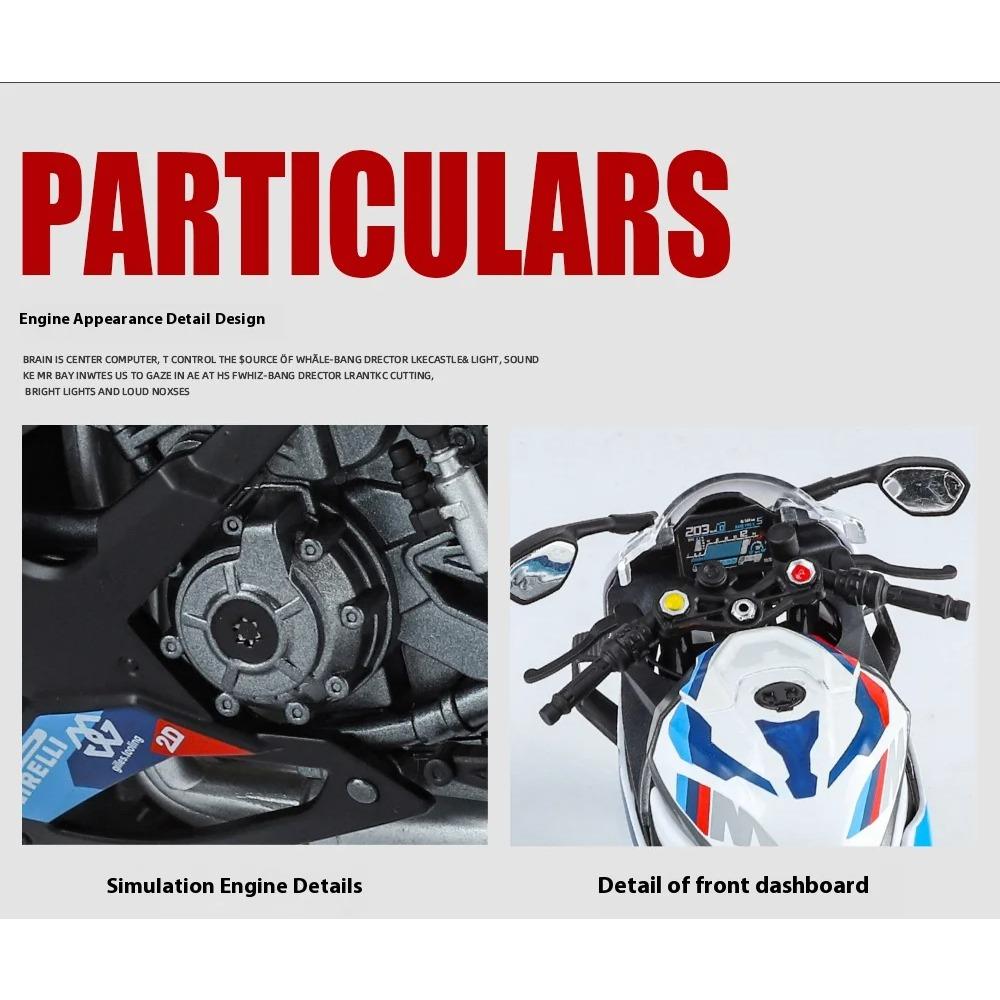 1/9 Scale BMW M1000RR S1000RR Racing Alloy Metal Diecast Motorcycle Model Simulation Hobby Collectibles Holiday Gifts for Boy Children