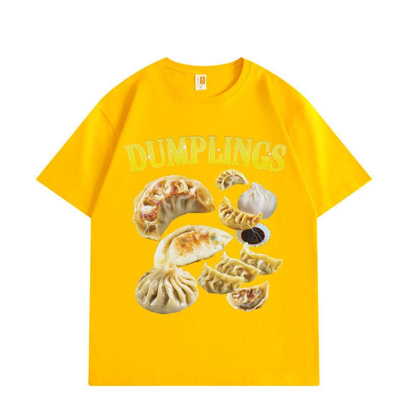

Dumpling Food Funny Crab Rangoon Meme T-shirt High Quality Fashion Short Sleeve T-shirts Men Women Loose Cotton T Shirts 3XL