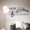 Music Score English Art Wall Stickers Removable for Bedroom Living Room Decoration Wall Decals