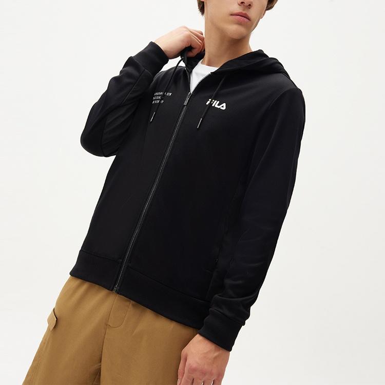 Fila Jackets Men's Jet Black Hooded Moderate Other F11M138552F-BK