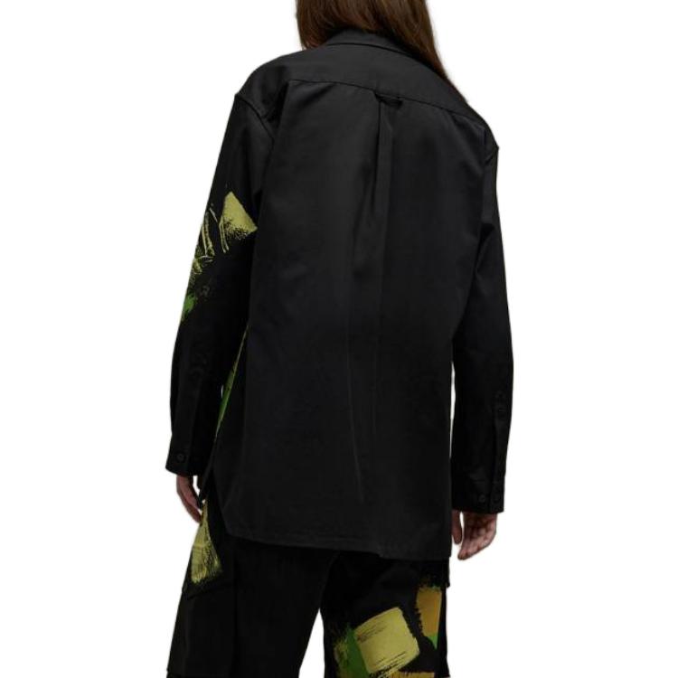 Y-3 FW23 Single-Breasted Drop Shoulder Long Sleeve Shirt Unisex Shirts Black IP7948