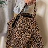1Pc Large Capacity Leopard Print Tote Bags, Canvas Bags, Shoulder Bags, Handbags, Shopping Bags—women's Bag Trend