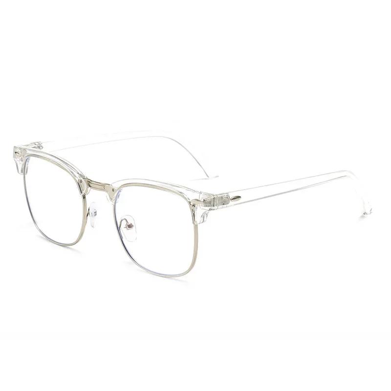 Men Retro Anti-Blue Light Glasses Classic Vintage Half Frames Anti Blue Light Blocking Computer Eyeglasses For Women Accessory