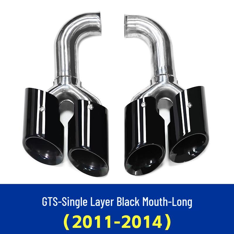 Porsche Cayenne (2011-2014) GTS Black Quad Exhaust Tips for Pipe Modification