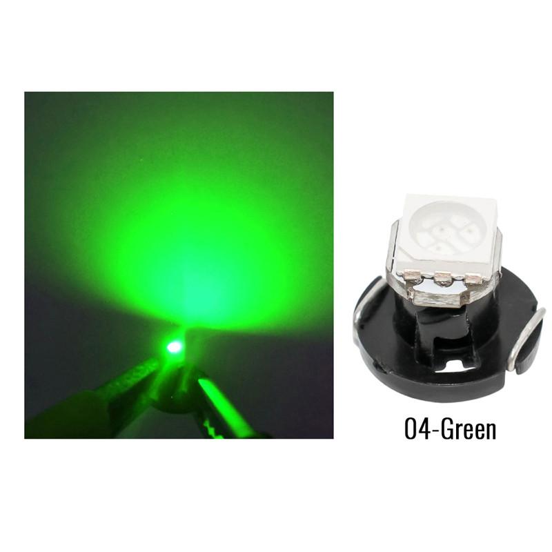 10 Stück T4.7 T4 5050 SMD LED Neo Wedge Armaturenbrett Instrumentencluster Licht Mode Auto Panel Anzeige Tacho Armaturenbrett Glühbirne 7 Farben#294303