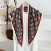Premium retro printing autumn new silk scarf fashionable versatile diagonal headscarf decorative jeans belt triangle scarf