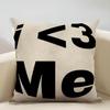 Fisheye In English Cushion Cover Household Decoration Linen Sofa Cushion Cover: Skin-Friendly & Breathable with Invisible Zipper