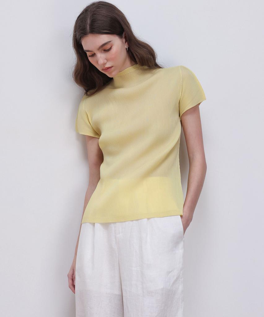 PLEATSMOOD Lao Pleats Half-Neck Top