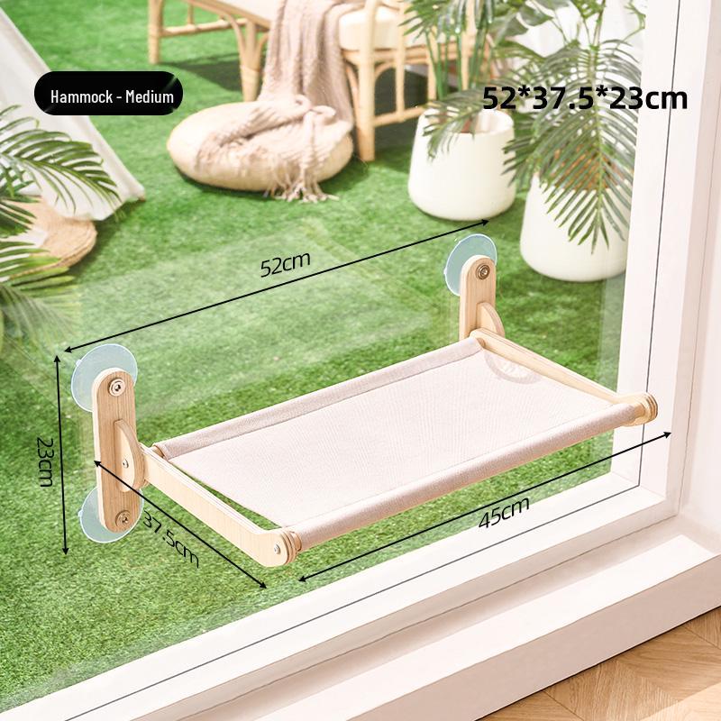 Универсальная кошачья лежанка: Гамак на присосках и полка на окно для всех сезонов