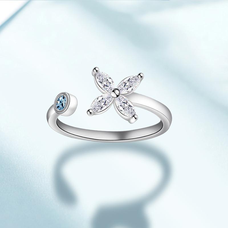 925 Sterling Silver Ring Open Adjustable Silver/Gold Ring Fashion Exquisite Student Girlfriend Jewelry Accessories Wedding Party