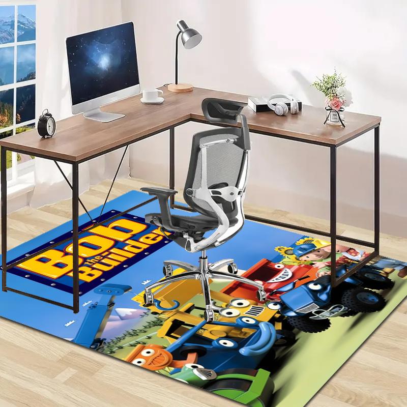 Bob the Build Design Area Rug - Non-Slip, Soft & Cozy Floor Mat for Living Room, Bedroom, Office - Indoor/Outdoor Decorative Carpet