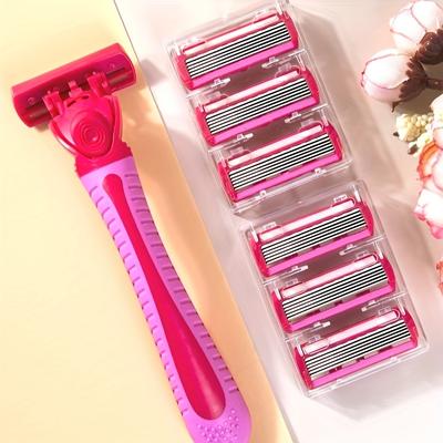 1 Set Manual Women's Body Bikini Hair Removal Safety Razor 6-layer Stainless Steel Shaver Body Hair Trimming