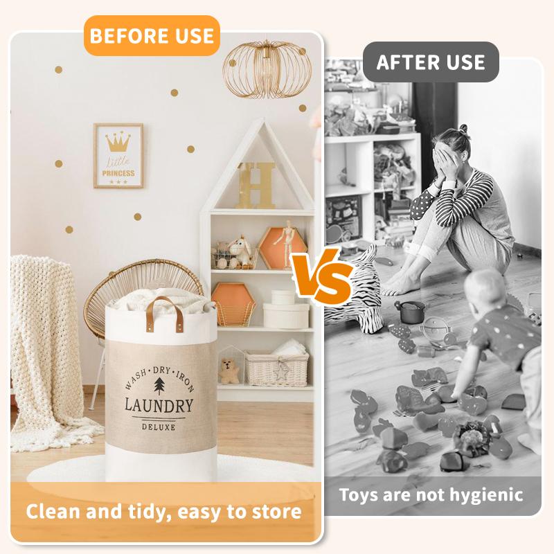 Wäschekorb mit großer Kapazität, Korb für schmutzige Kleidung, Wäschekorb aus Stoff, zusammenklappbarer Aufbewahrungskorb, Aufbewahrungsbox für den Haushalt, tragbar
