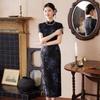 New Chinese cheongsam improved long retro 1011 new young temperament daily slim fragrant cloud yarn dress