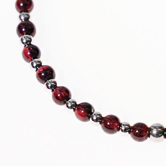 Jbans Classic Garnet Stone Slim Couple Bracelet (C1902-Ac553Rd)