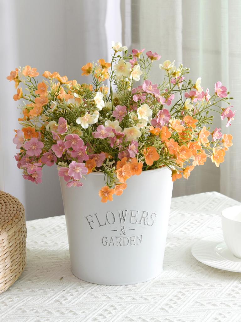 Rustic Flasket Set Artificial Flowers Dried Flowers Living Room Desktop Floral Art Decorations Small Floral Pattern Tia...