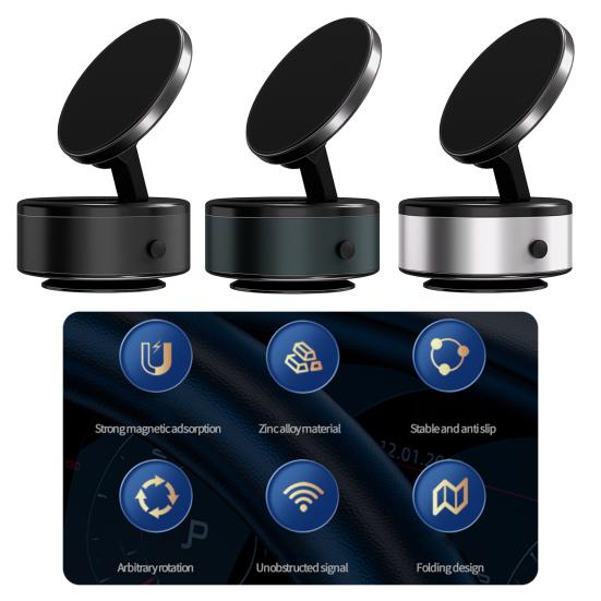 Suport pentru telefon cu aspirație magnetică pentru mașină Suport pentru telefon cu aspirație inteligentă electrică, 360 de grade