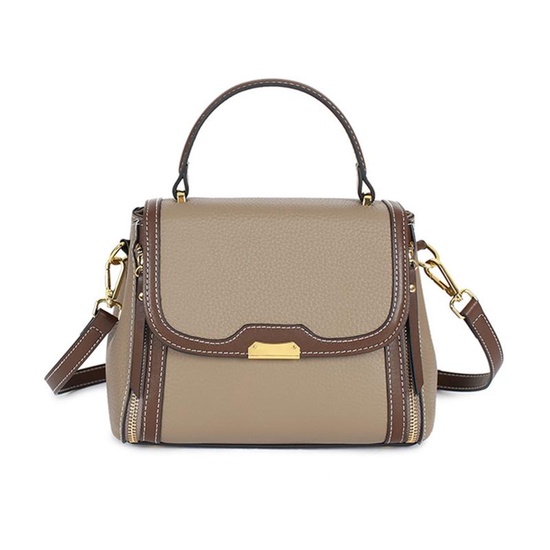 

Genuine Leather Compact Tote Handbags For Women New Trend Designer Wide Belt Ladies Shoulder Crossbody Bags Premium