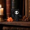 Mini-Sensenmann-Statue, 3D-gedruckte Totenkopf-Sensenmann-Kürbis-Figur, Niedliches Gothic-Auto-Armaturenbrett-Zubehör für Büro-Schreibtisch, Heimdekoration