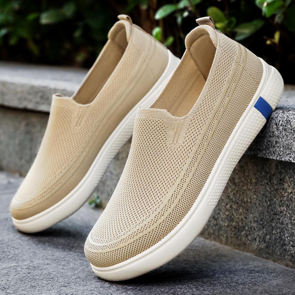 Shoes Men's Summer New Fly-woven Breathable Single Shoes One-pedal Dad Shoes Men's Casual Shoes Korean Version Comfortable Men's Shoes