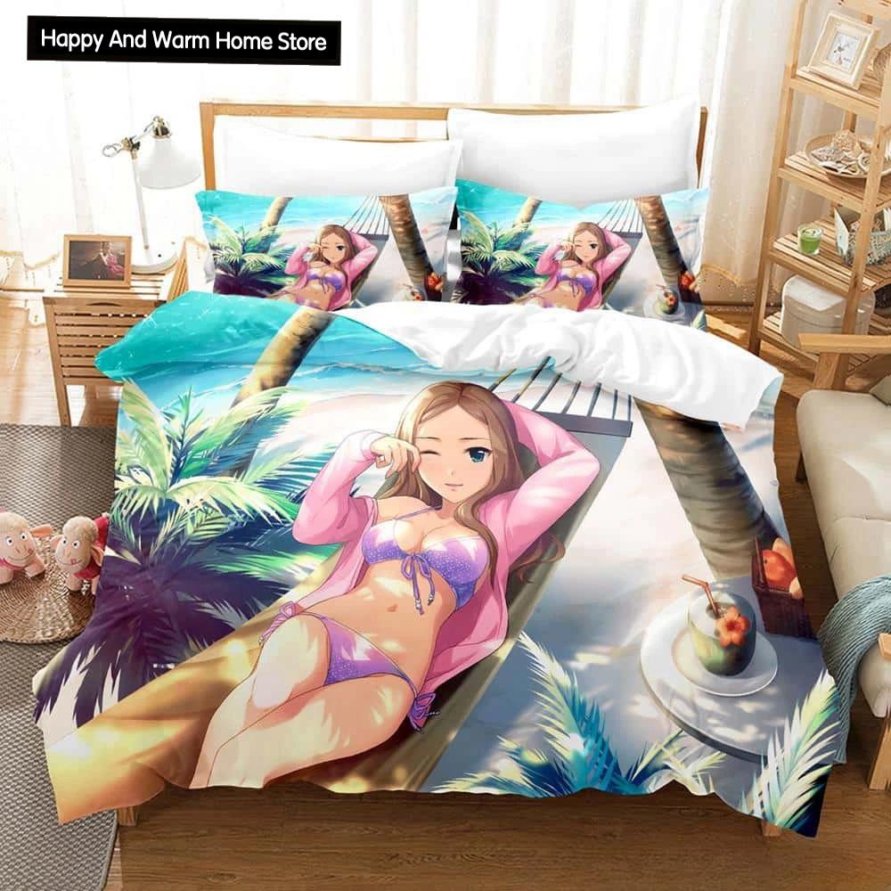 THE iDOLM@STER Cinderella Girls Starlight Stage 3D Printed Anime Bedding Set for Adult Boys Duvet Cover
