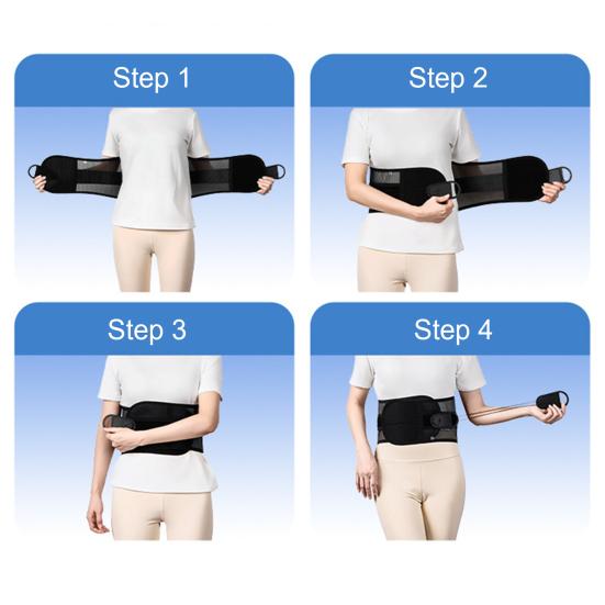 Ergonomic Lumbar Support Belt Lower Back Relief Posture Improvement Compression Waist Brace Men Women Adjustable Waist Wrap