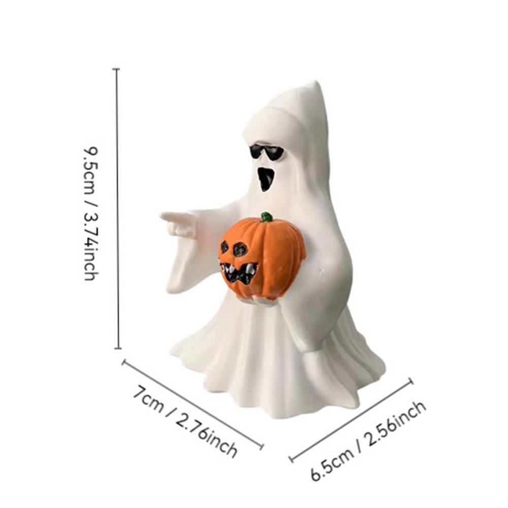 Хэллоуин Милые Призраки, держащие тыкву, Фигурки Настольные Жуткие Украшения-призраки Хэллоуинские Украшения Для Полки Каминной полки