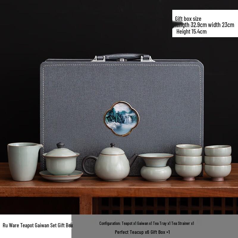 Shangqi Ru Kiln Ceramic Kung Fu Tea Set