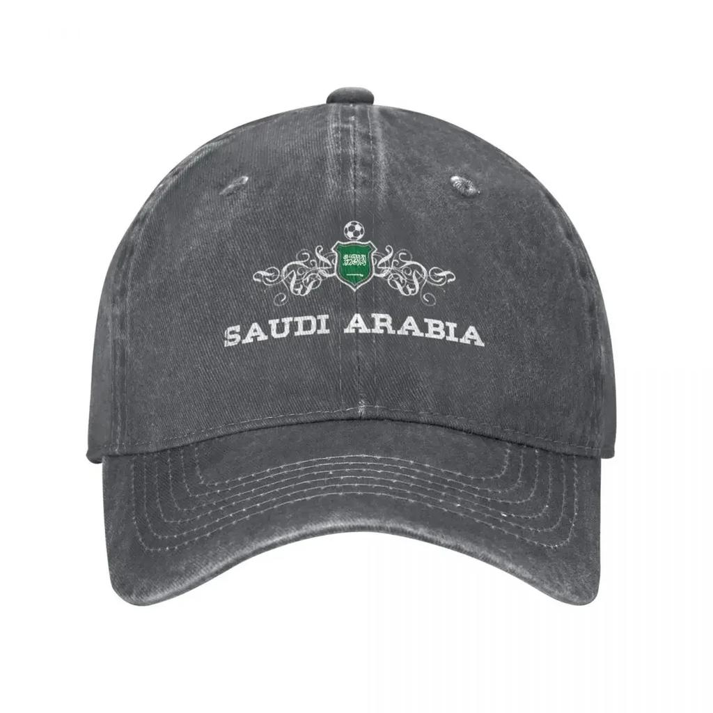 Retro Soccer Fan Design Saudi Arabia Baseball Caps Men Women Distressed Cotton Headwear Outdoor Summer Gift Hats Cap