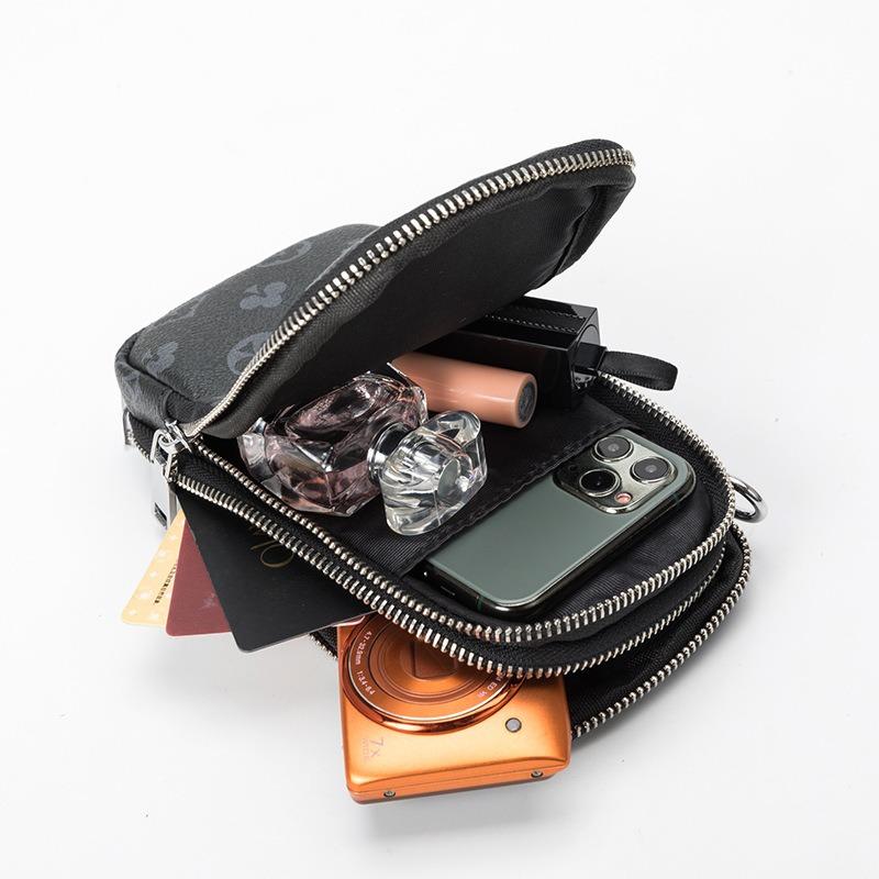 New Printed Mobile Phone Bag Mini Small Bag Unisex Simple Change Bag Shoulder Messenger Bag