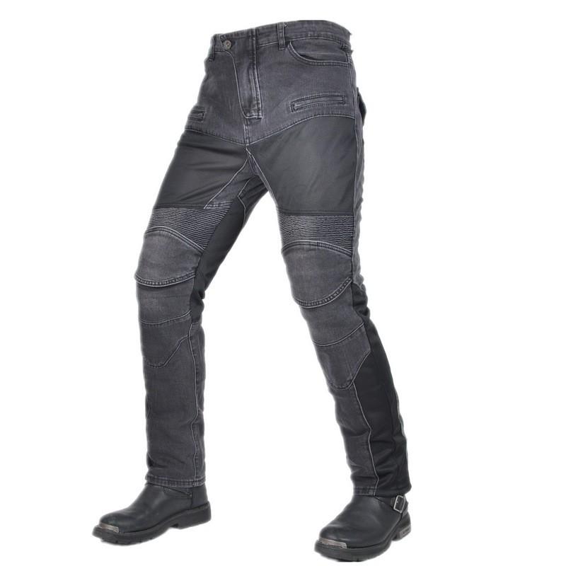 Mens Motorcycle Riding Pants With Mesh Ventilation Stretch Fabric Anti-Fall Protection Silicone Pads Use