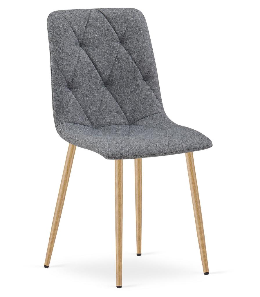 LIBRA chair - dark gray fabric / wood color legs x 2