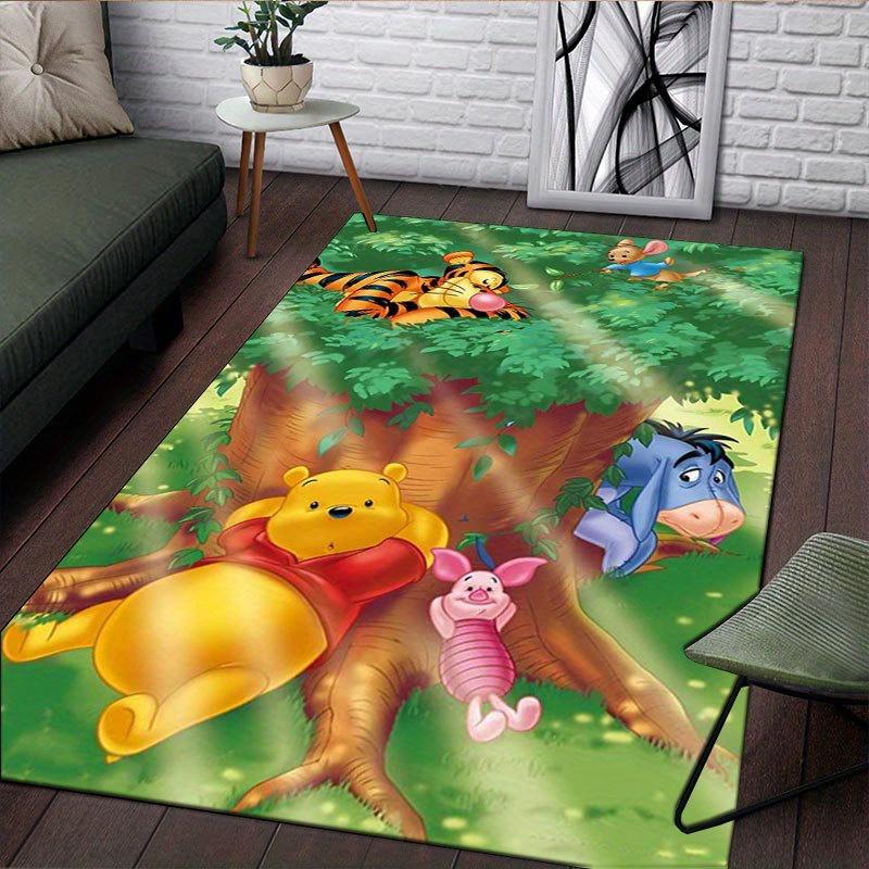 1pc Disney Winnie the Pooh Pattern Carpet Area Rug Non Slip Carpet Hand Washable Floor Mat Suitable For Living Room Bedroom Home Decor