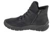 Rieker Booties, Womens black Lace-up shoes