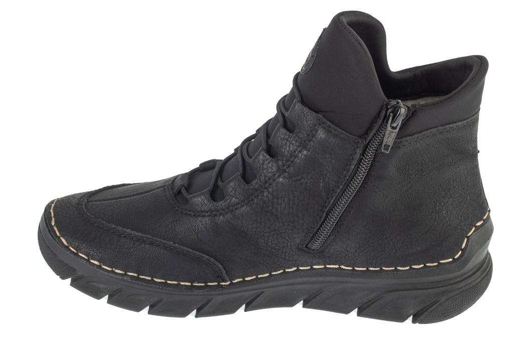 Rieker Booties, Womens black Lace-up shoes