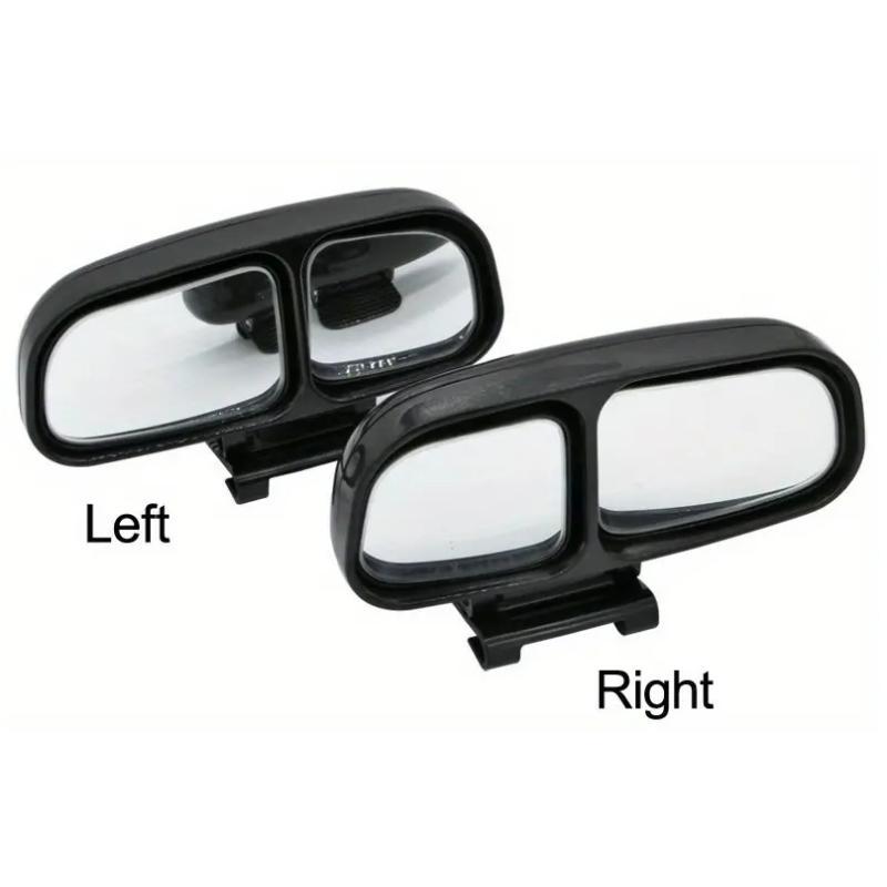 Car Mounted ABS Dual Mirror Blind Spot Rearview Mirror 360° Adjustable Large Field of View High-Definition Wide-Angle Reversing