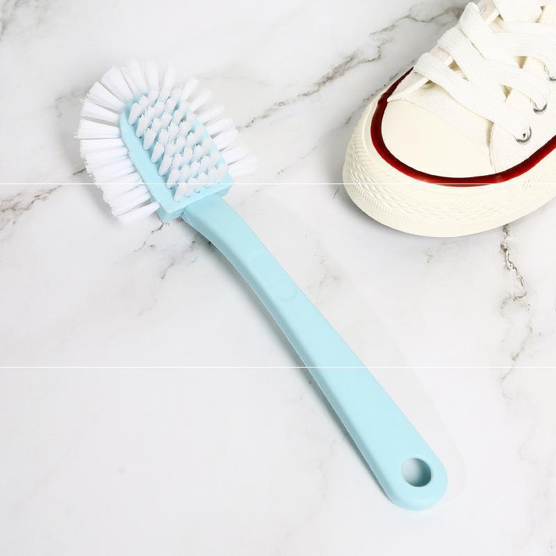 Five-sided Double-Sided Shoe Brush - Ring-Shaped, Hard Bristle, Multi-Purpose for Stain Removal and Bathroom Cleaning.