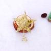 1Pc Metal Exquisite Gold Stamping Party Decoration Pentagram Decoration Christmas Christmas Tree Top Glitter Golden