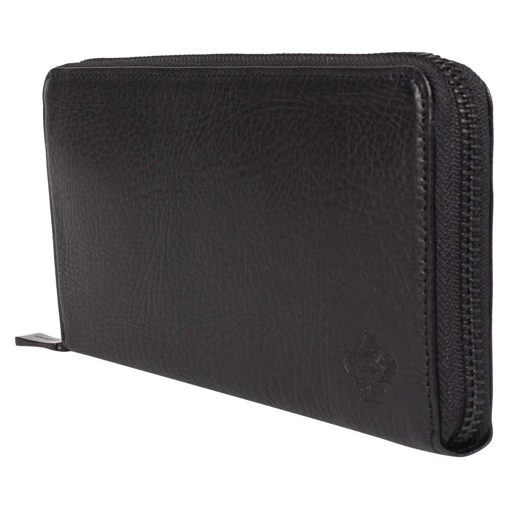 Orobianco Long Wallet ORS-092600, Black, Round Zipper Wallet