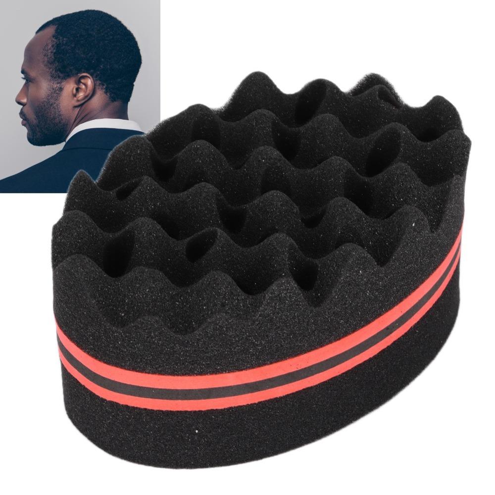 Big Holes Sponge Brush Double-Sided Twist Hair Sponge Barber Tool Hair Sponge Brush Home Use
