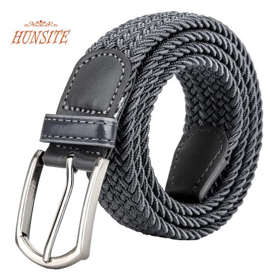 

Мужской ремень с металлической пряжкой, широкая полоса, противоскользящий сплошной цвет, прочная строчка, отличная прочность, поясной ремень, мужской эластичный ремень, брюки, подходящие джинсы 110cm серый