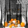 10/1PCS Black Halloween Gauze Creepy Cloth Black Netting Spider Web Decoration Halloween Horror House Party Decoration 76X198cm