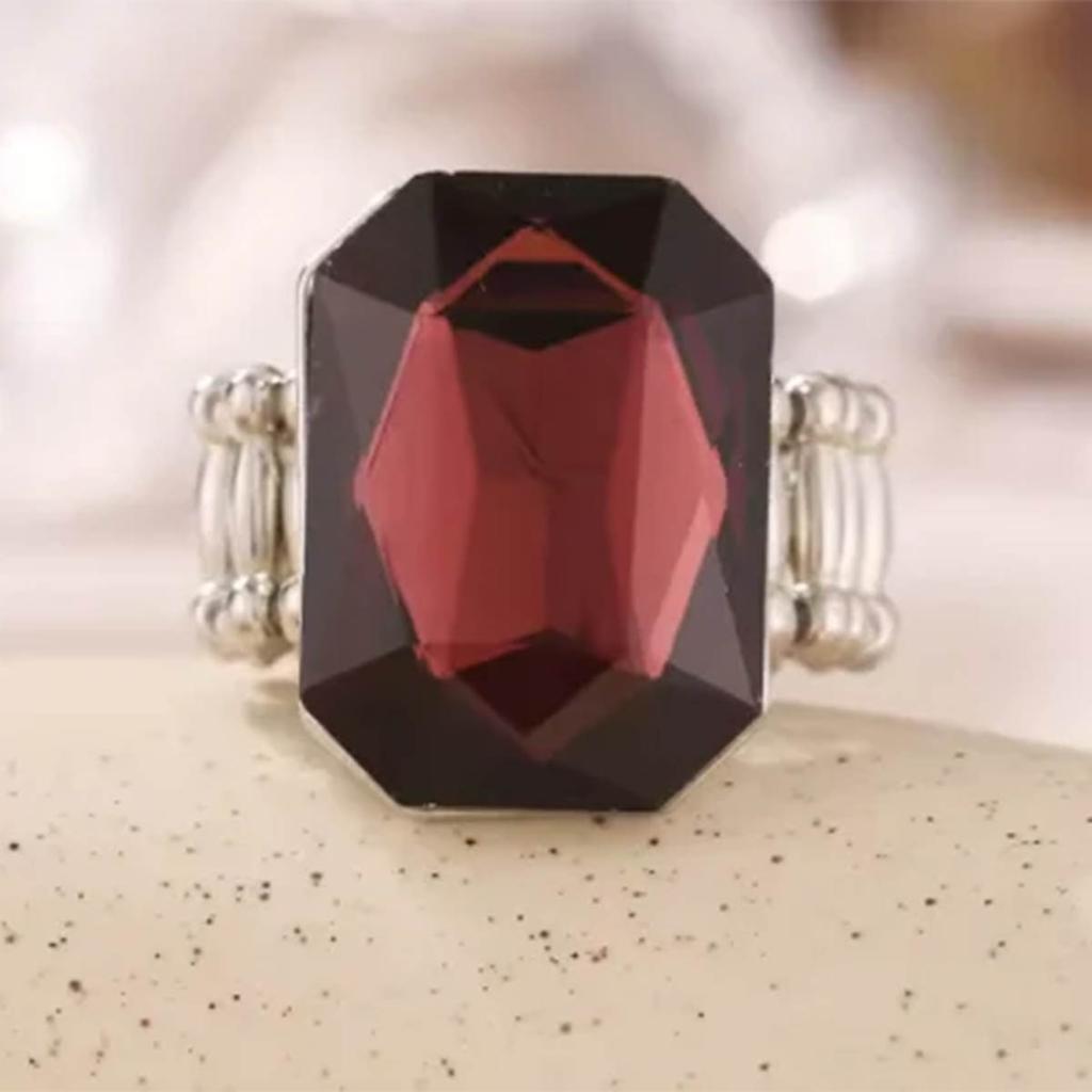 Personality Elegant 7 Colors Big Ring For Women Big Resin Stone Fashion Elastic Stretch Finger Rings Christmas Jewelry