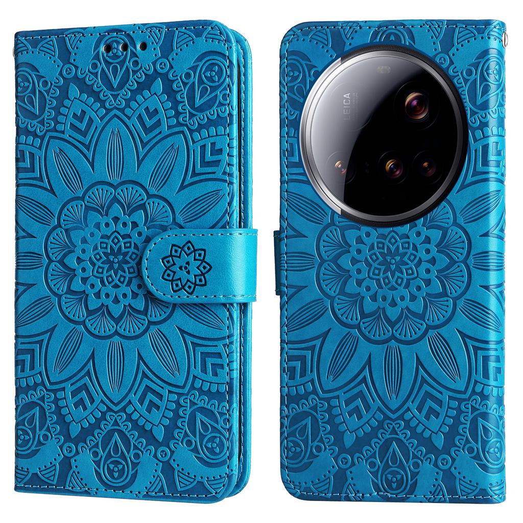 For Xiaomi 15 Ultra Case Sunflower Imprint Leather Wallet Phone Cover