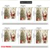 2pcs 2D flat printing Fashionable Christmas Curtains Christmas Santa Claus Gifts Snowflakes Digital Printed Polyester Drapes