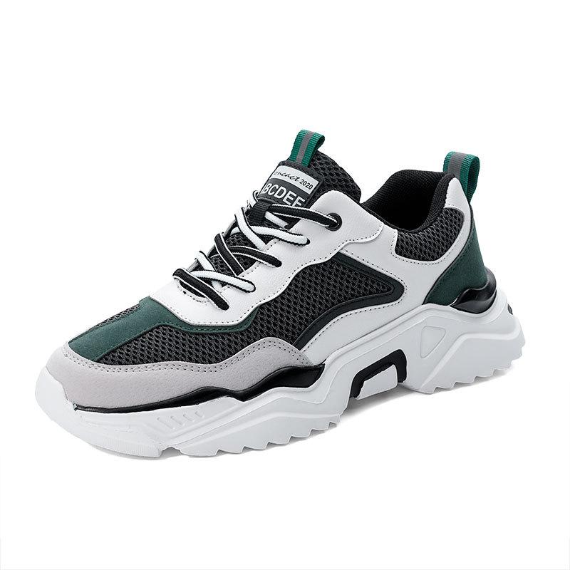 2024 autumn new men's shoes Comfortable breathable trendy shoes wild mesh board shoes casual sports increase white shoes21