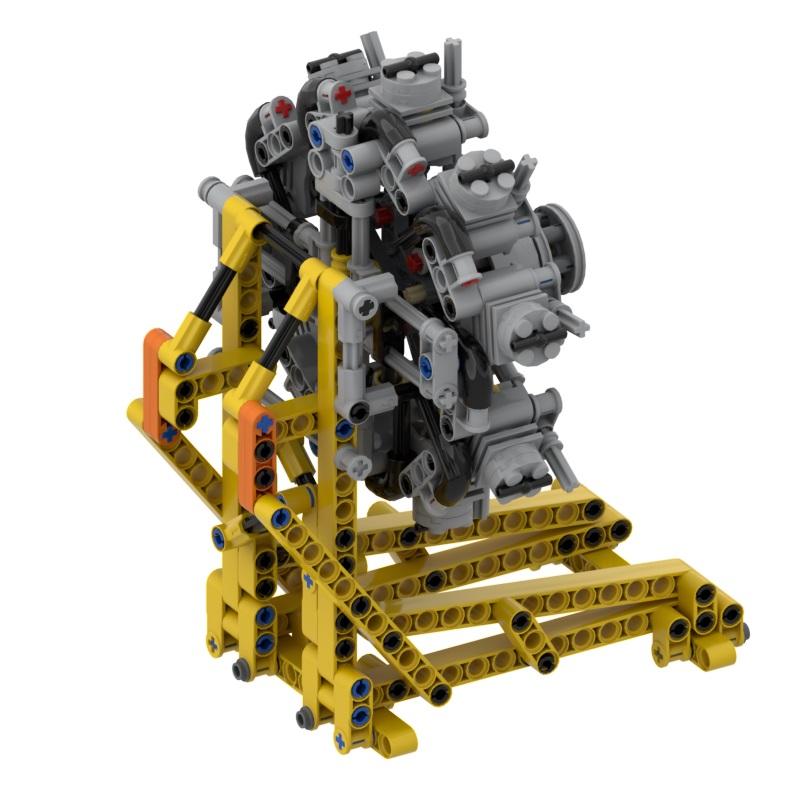 New mechanical engine MOC building block parts package DIY educational toys 584/ 223parts 60208 2850 2851 61184 2853